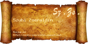 Szuhi Zseraldin névjegykártya